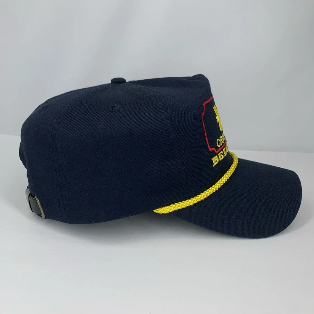 Belger Cranes & Rigging Trucker Hat Oklahoma City Adjustable Strap Black Cap Vtg